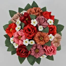 Bouquet de fleurs en origami de cuir