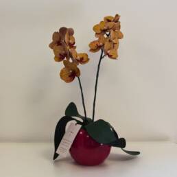 Orchidée en cuir
